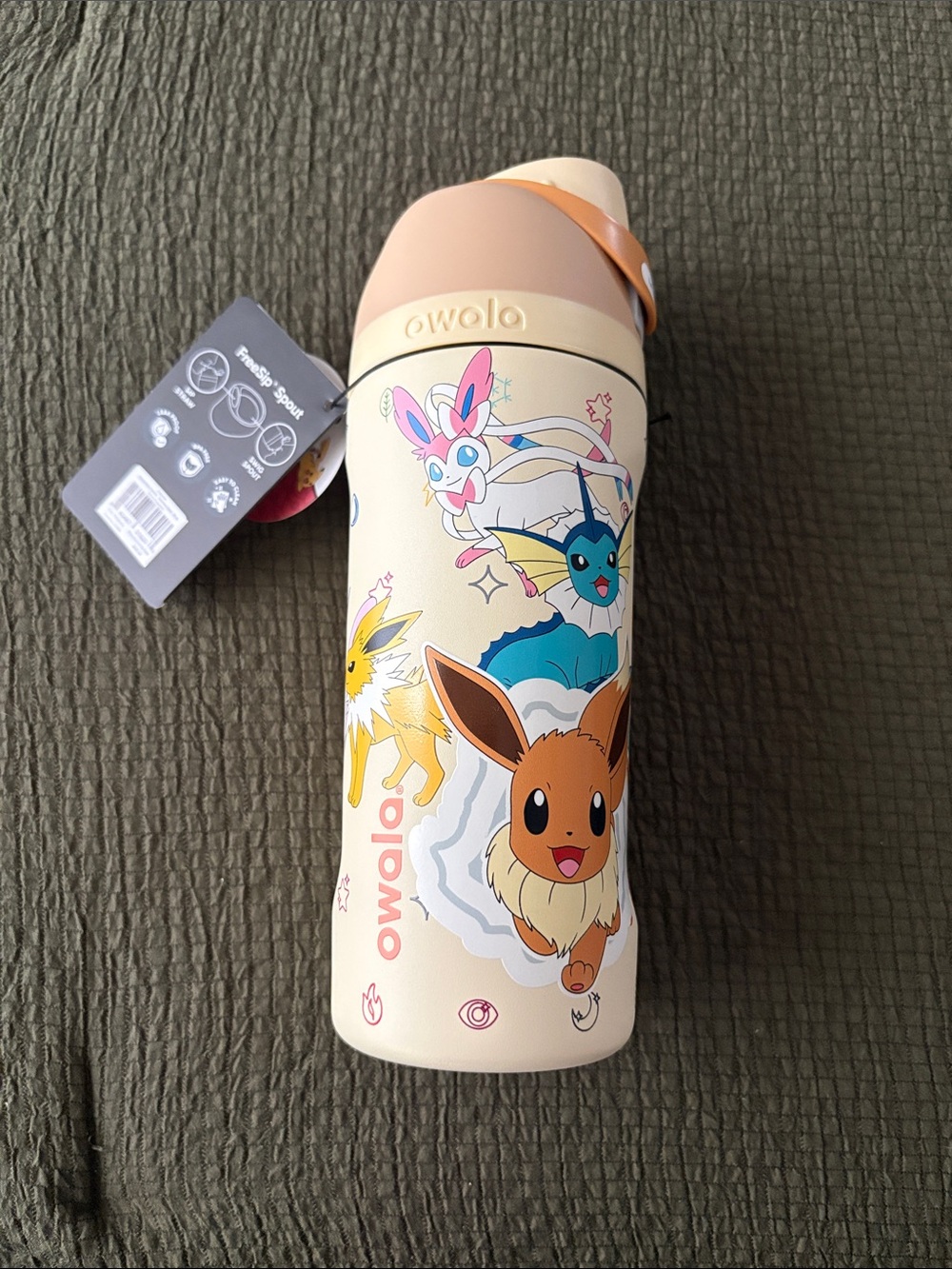 Ewolo Pink Eevee & Eeveelutions Kids Insulated Water Bottle
